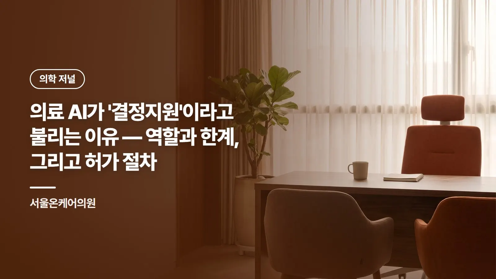 의료 AI가 '결정지원'이라고 불리는 이유 — 역할과 한계, 그리고 허가 절차